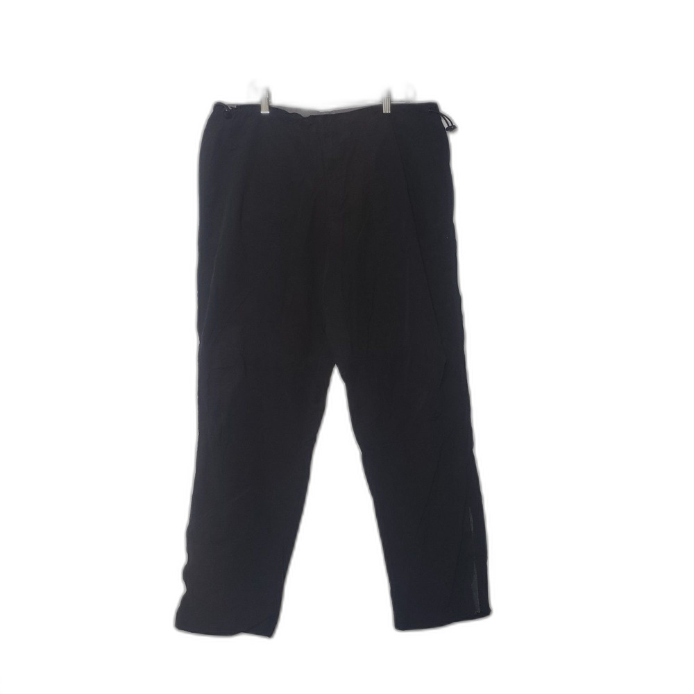 Vintage 90's VENEZIA Black Drawstring Nylon Parachute Pants Womens Size 14/16